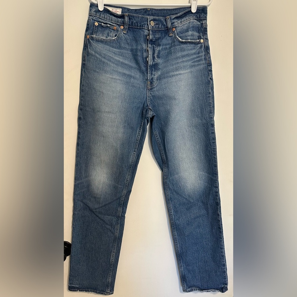 Gap cheeky straight high rise, 30 inseam, size 10 tall.